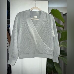 UpWest Women's Soft Seafoam Wrap V-Neck Sweater